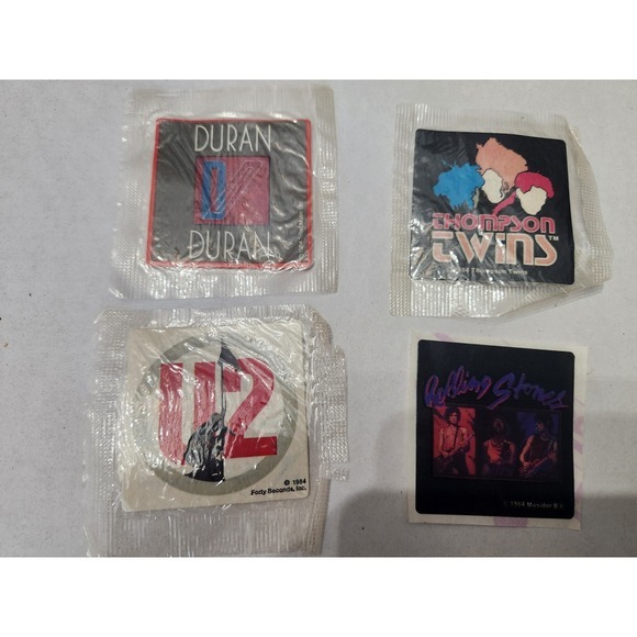 Other - Vintage 1984 Cap'n Crunch Rock N Roll Stickers U2 Rolling Stones Duran Duran‎